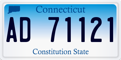 CT license plate AD71121