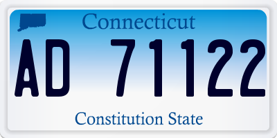 CT license plate AD71122