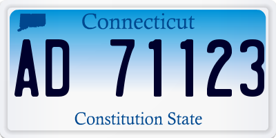 CT license plate AD71123