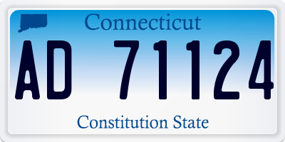 CT license plate AD71124