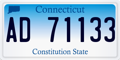 CT license plate AD71133