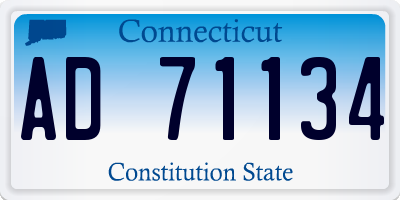 CT license plate AD71134