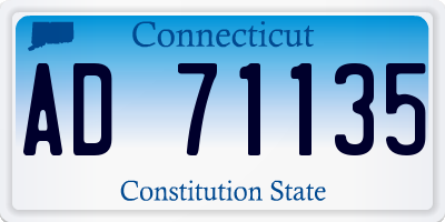 CT license plate AD71135