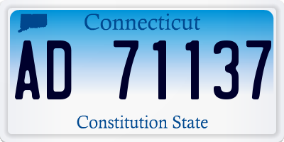 CT license plate AD71137