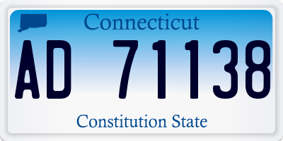 CT license plate AD71138