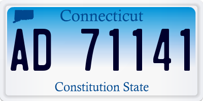 CT license plate AD71141