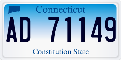 CT license plate AD71149