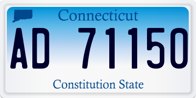 CT license plate AD71150