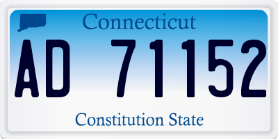 CT license plate AD71152