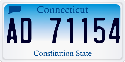 CT license plate AD71154