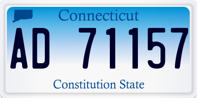 CT license plate AD71157