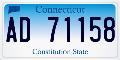 CT license plate AD71158