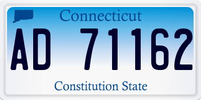 CT license plate AD71162