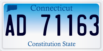CT license plate AD71163