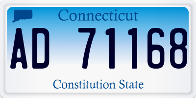 CT license plate AD71168