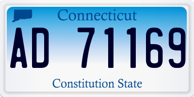 CT license plate AD71169