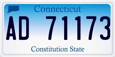 CT license plate AD71173