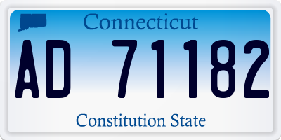 CT license plate AD71182