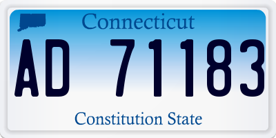 CT license plate AD71183