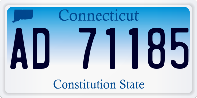 CT license plate AD71185