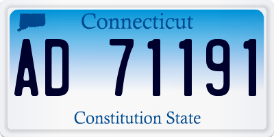 CT license plate AD71191