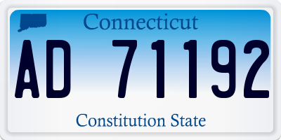 CT license plate AD71192