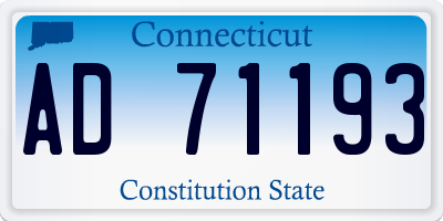 CT license plate AD71193