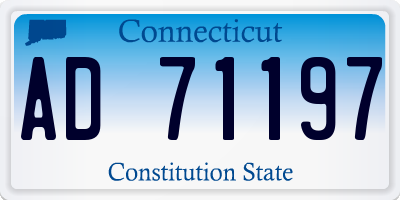 CT license plate AD71197