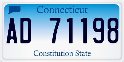 CT license plate AD71198