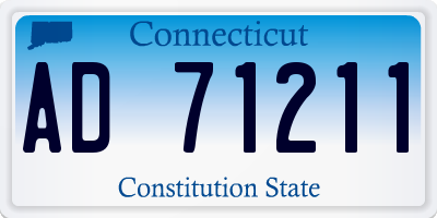 CT license plate AD71211