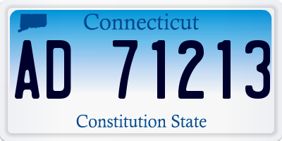 CT license plate AD71213