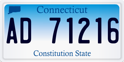 CT license plate AD71216