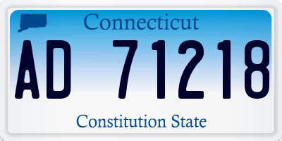 CT license plate AD71218