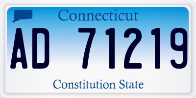 CT license plate AD71219