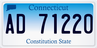 CT license plate AD71220