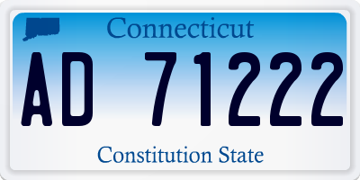 CT license plate AD71222