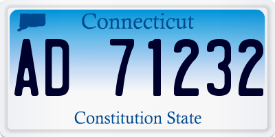CT license plate AD71232