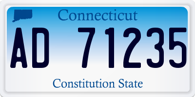 CT license plate AD71235