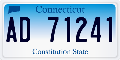 CT license plate AD71241