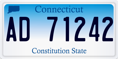 CT license plate AD71242