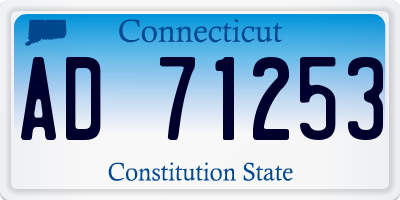 CT license plate AD71253