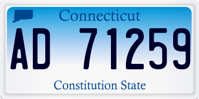 CT license plate AD71259