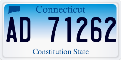 CT license plate AD71262