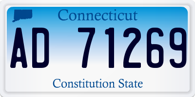 CT license plate AD71269