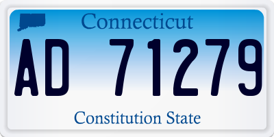 CT license plate AD71279