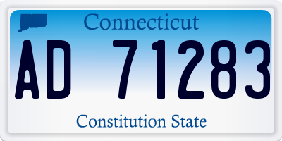 CT license plate AD71283