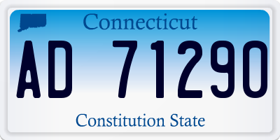 CT license plate AD71290