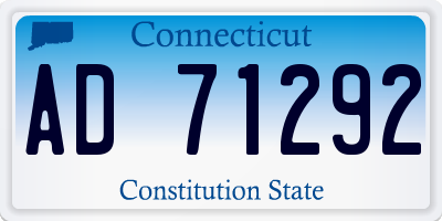 CT license plate AD71292
