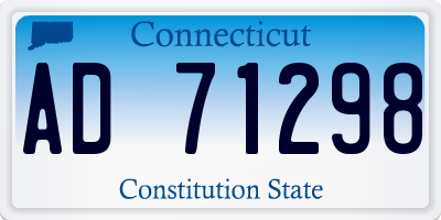 CT license plate AD71298