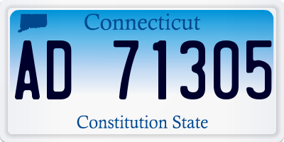 CT license plate AD71305